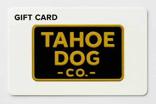 Gift card + Tahoe Dog Co. + with yellow & white logo lockup