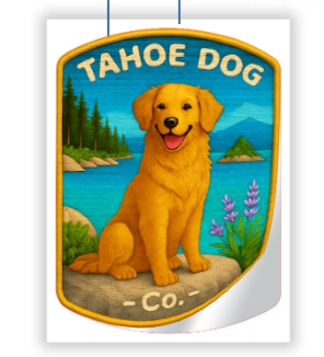 Golden Retriver Sticker at Emerald Bay – Tahoe Dog Co.