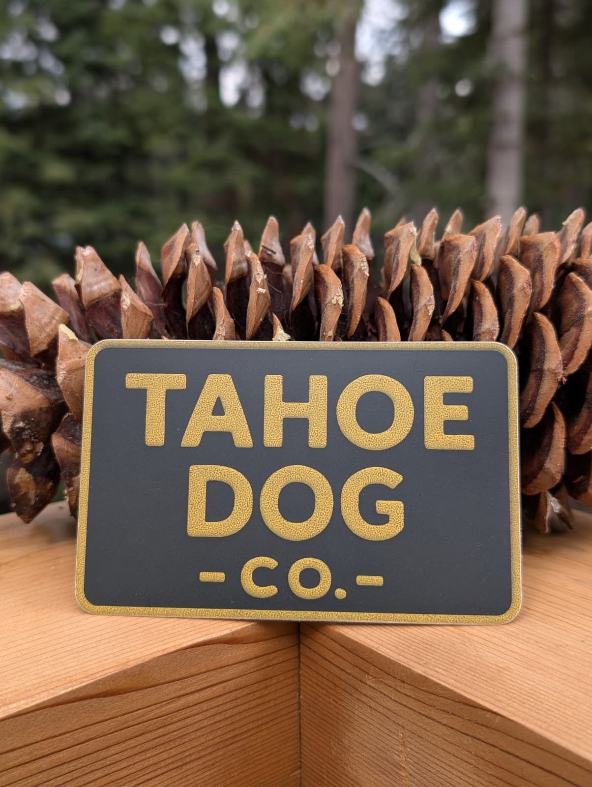 Tahoe Dog Co. logo sticker with sugar pine cone – Tahoe Dog Co.