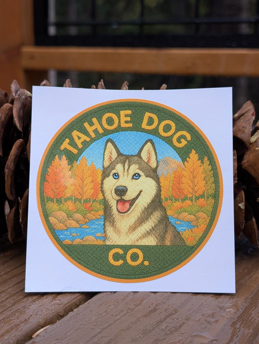 "Lily the Tahoe Dog" Sticker - Husky / Malamute at Hope Valley - Tahoe Dog Co.