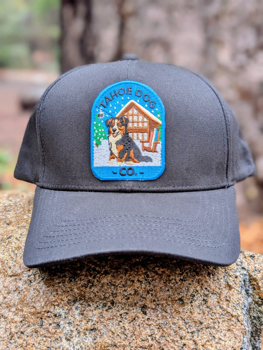 Baseball Hat featuring "Otto the Tahoe Dog" (2.0) - Bernese Mountain Dog in Olympic Valley