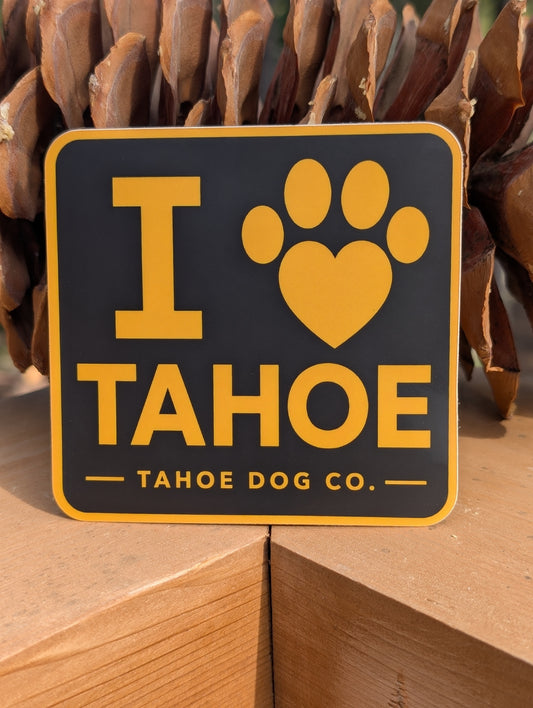"I heart Tahoe" Paw Sticker